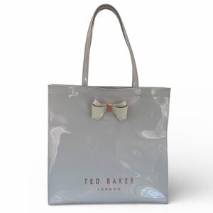 Ted Baker London Alacon Grey Plain Bow Large Icon Bag Shopper Tote Large